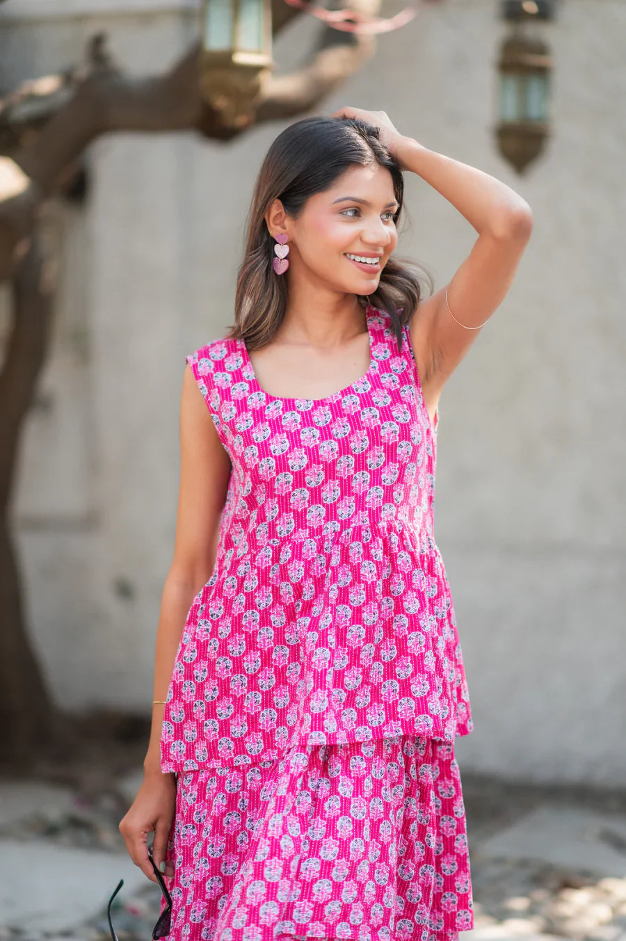 Pink-Cotton-Kantha-Dress