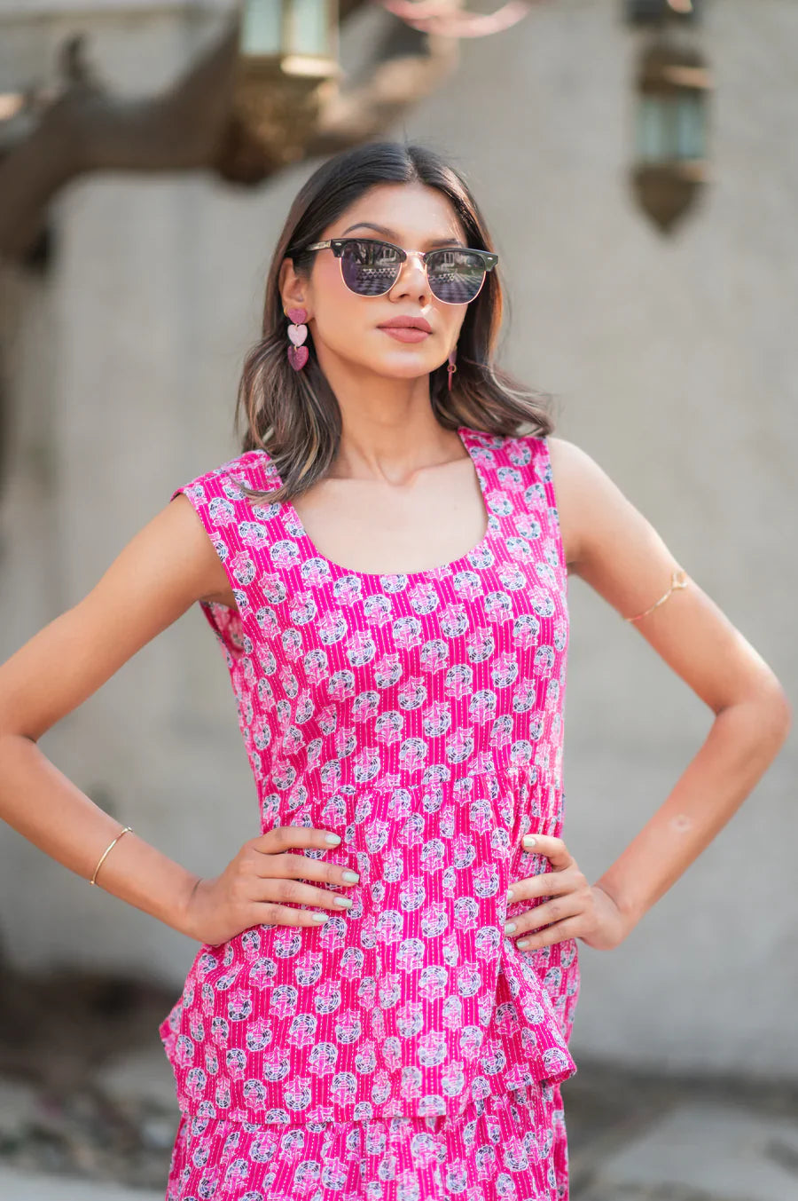 Pink-Cotton-Kantha-Dress
