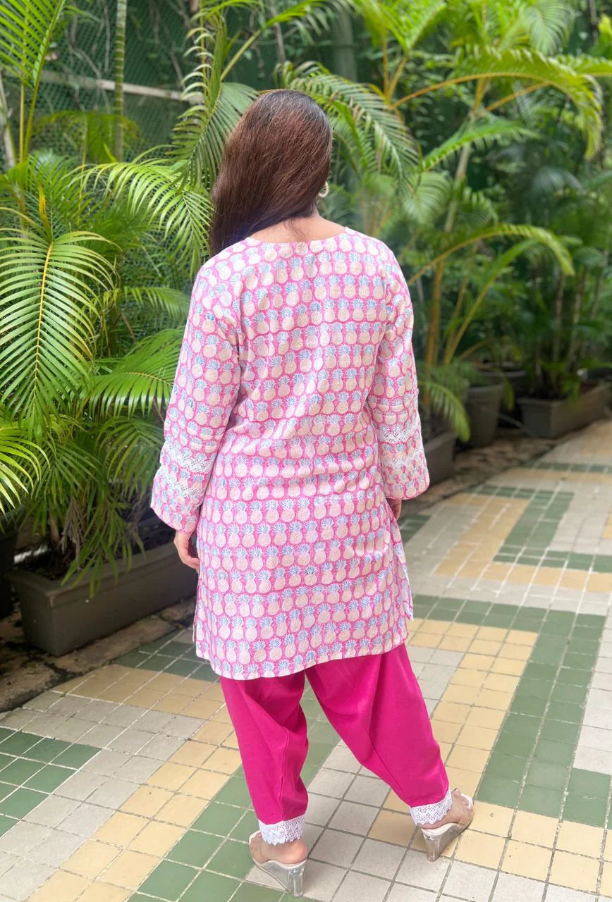 Pink-Pure-Cotton-Pineapple-Treat-2-Piece-Salwar-Set