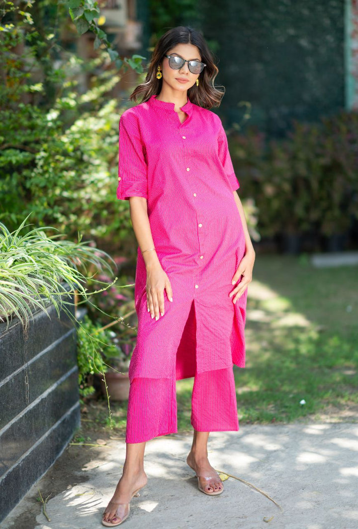 Pink-Pure-Cotton-Poppy-Kantha-2-Piece-Kurta-Set