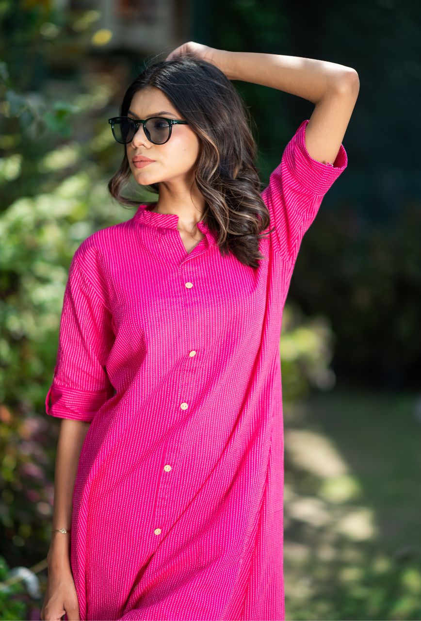 Pink-Pure-Cotton-Poppy-Kantha-2-Piece-Kurta-Set