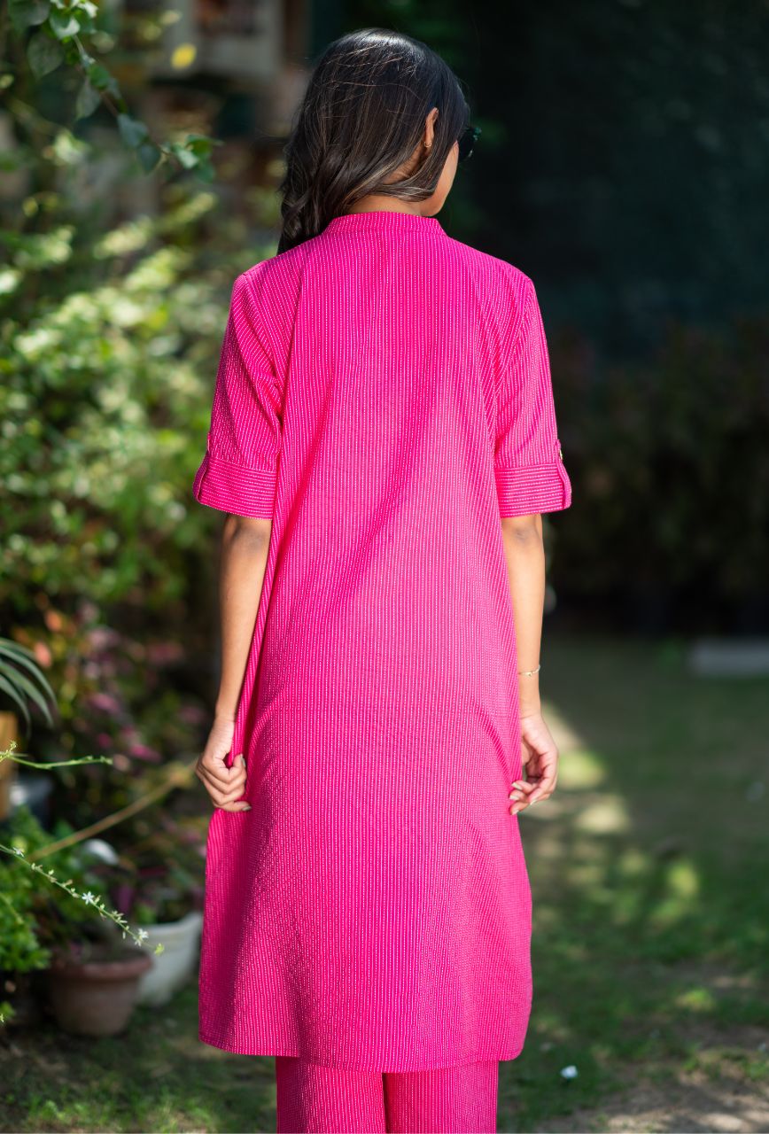 Pink-Pure-Cotton-Poppy-Kantha-2-Piece-Kurta-Set