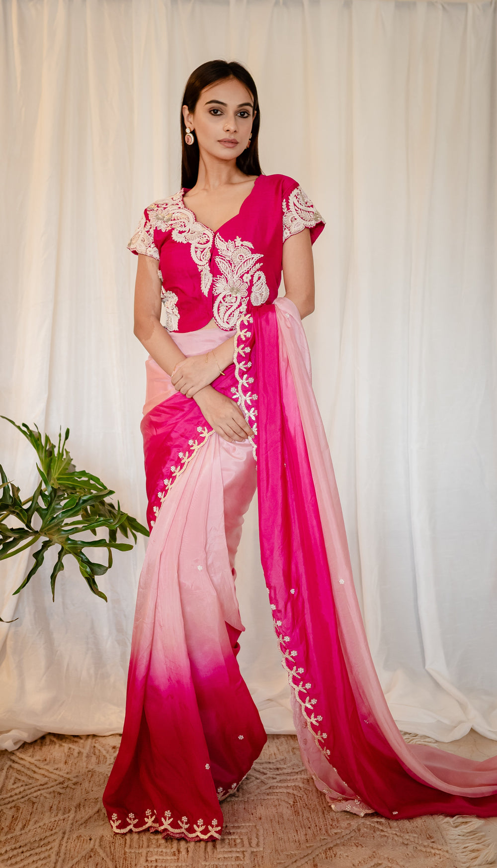 Pink-Ombre-Silk-Zardozi-Work-Saree
