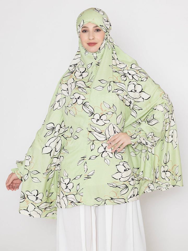 Pista-Green-Viscose-Leaf-Print-Namaz-Dupatta