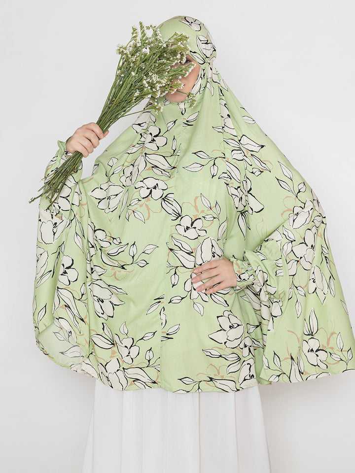 Pista-Green-Viscose-Leaf-Print-Namaz-Dupatta