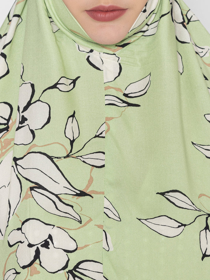 Pista-Green-Viscose-Leaf-Print-Co-Ord-Set