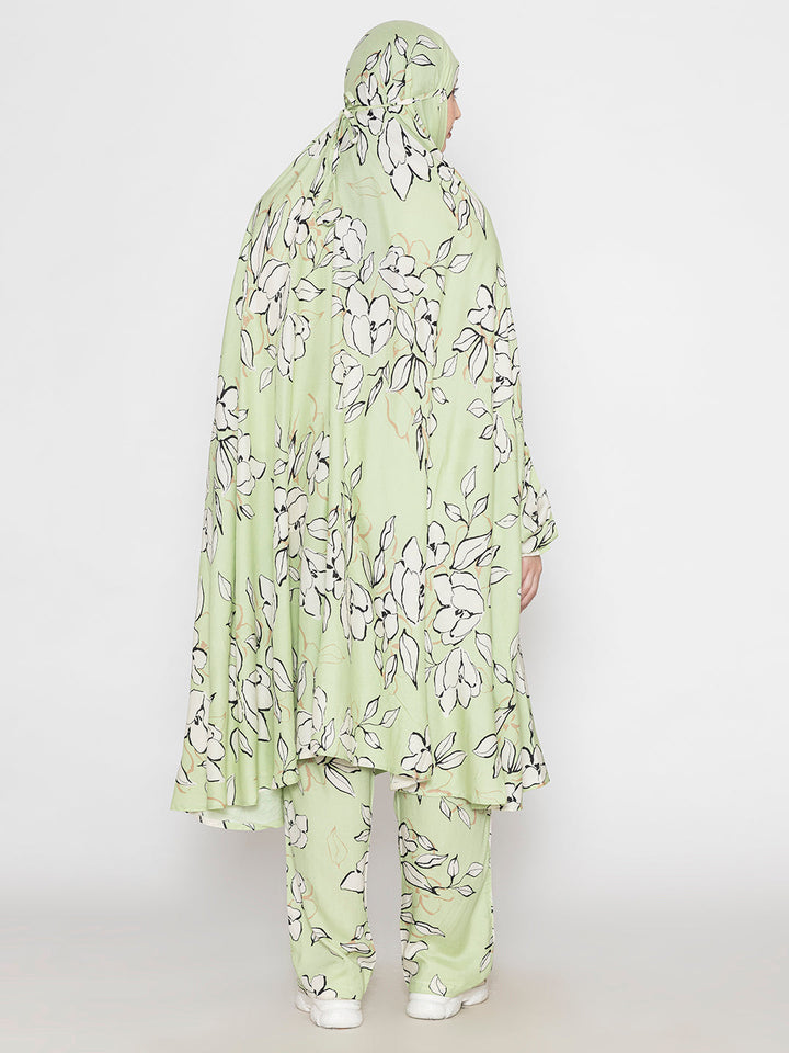Pista-Green-Viscose-Leaf-Print-Co-Ord-Set
