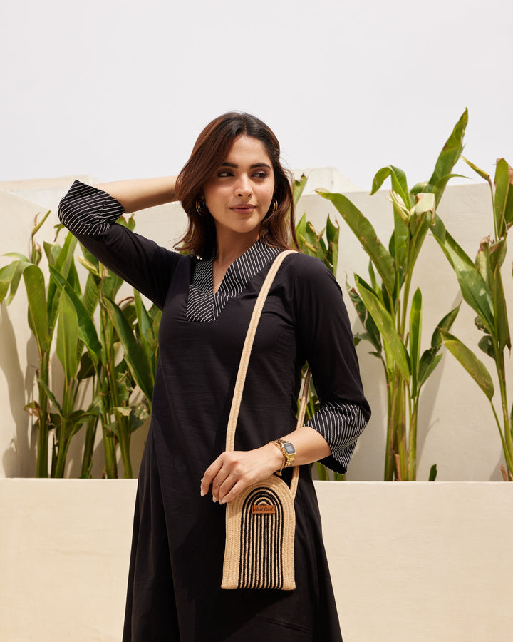 Black-Cotton-Essential-3-Piece-Kurta-Set