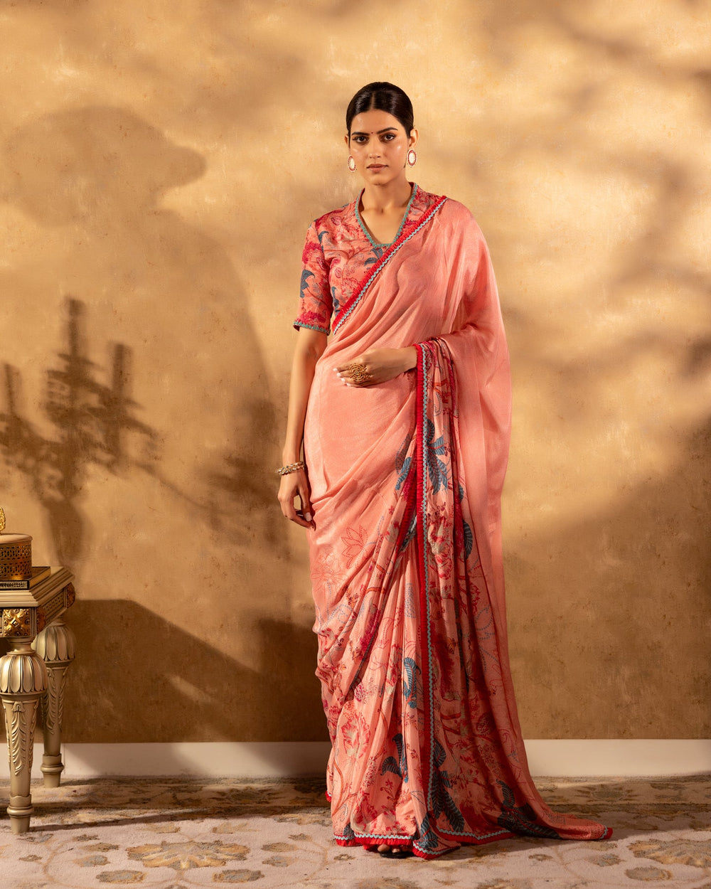 Peachy-Chinnon--Botanical-Saree