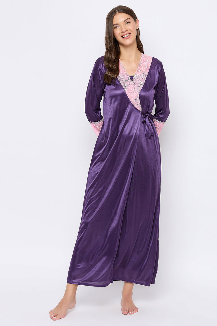 Purple-Satin-7-Pcs-Nightwear-Set