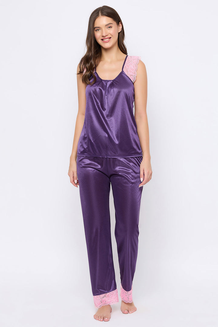 Purple-Satin-7-Pcs-Nightwear-Set