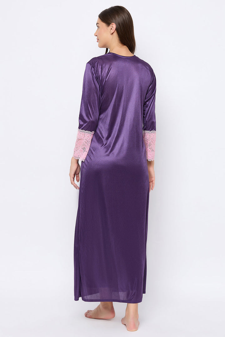 Purple-Satin-7-Pcs-Nightwear-Set