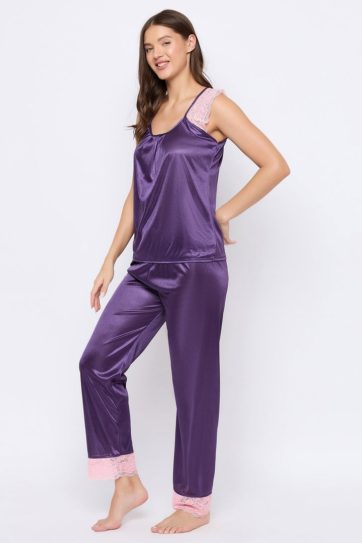 Purple-Satin-7-Pcs-Nightwear-Set