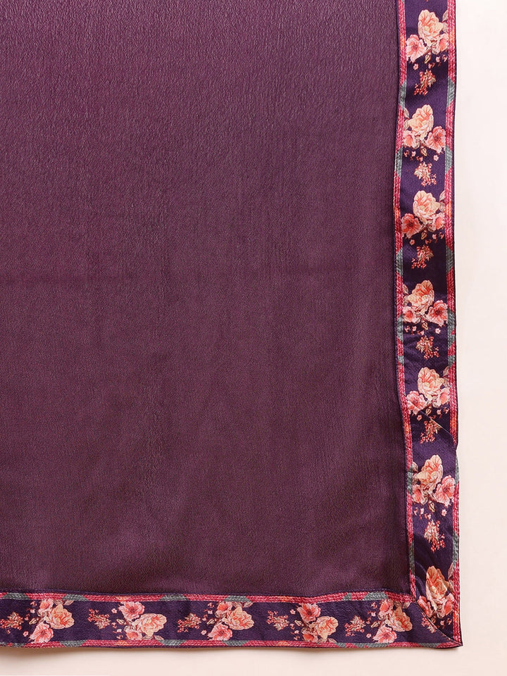 ZERESOUQ-Purple-Silk-Blend-Floral-Printed-3-Piece-Kurta-Set