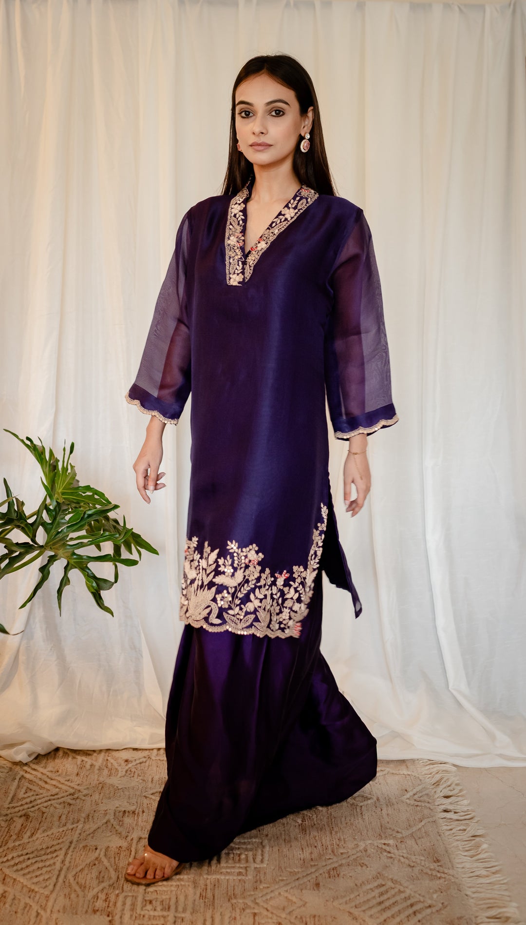 Purple-Organza-Zardozi-Work-2-Piece-Skirt-Set