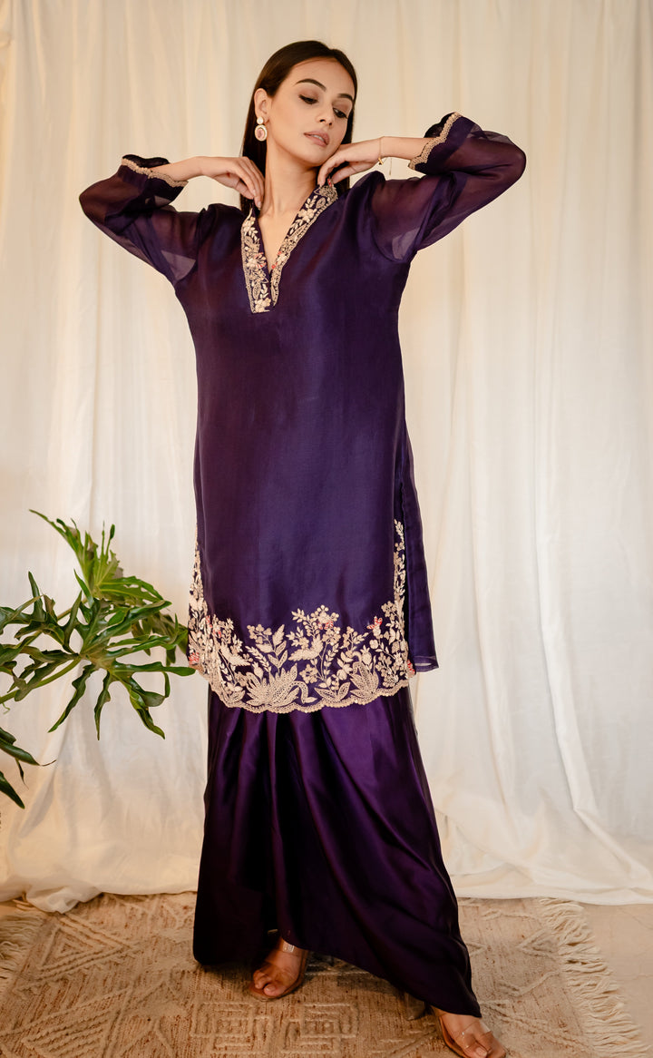 Purple-Organza-Zardozi-Work-2-Piece-Skirt-Set