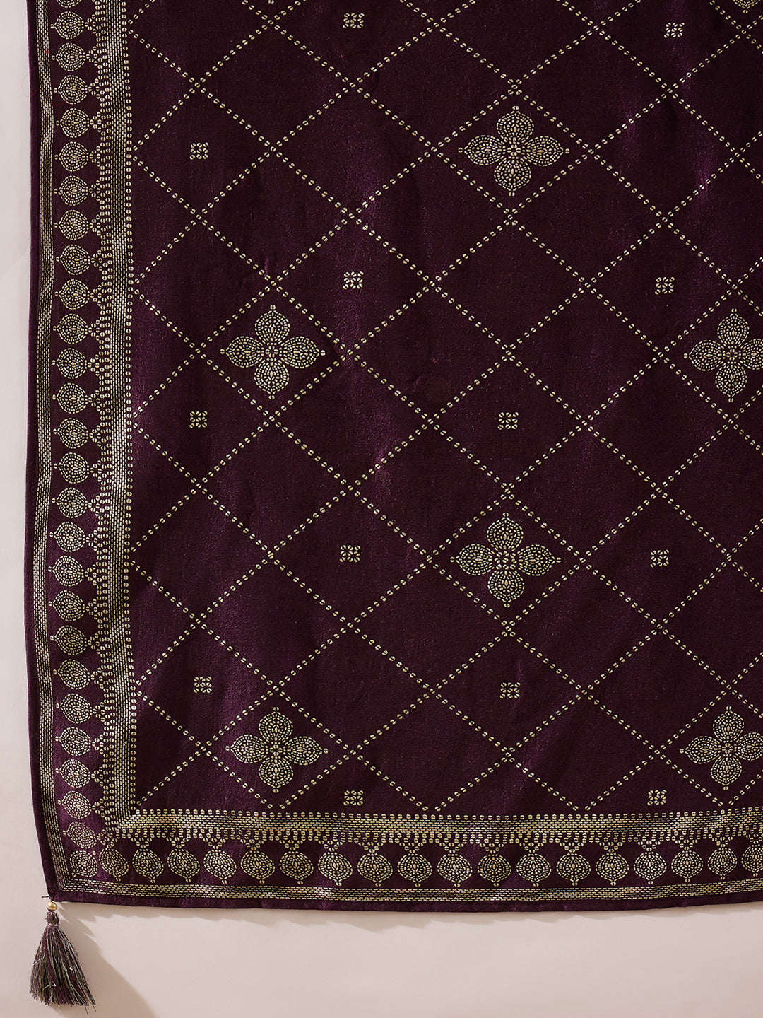 Purple-Silk-Blend-Floral-Foil-Printed-3-Piece-Kurta-Set