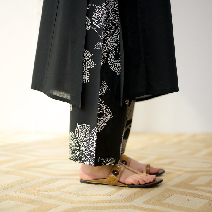Black-Cotton-Meadow-Patchwork-2-Piece-Kurta-Set
