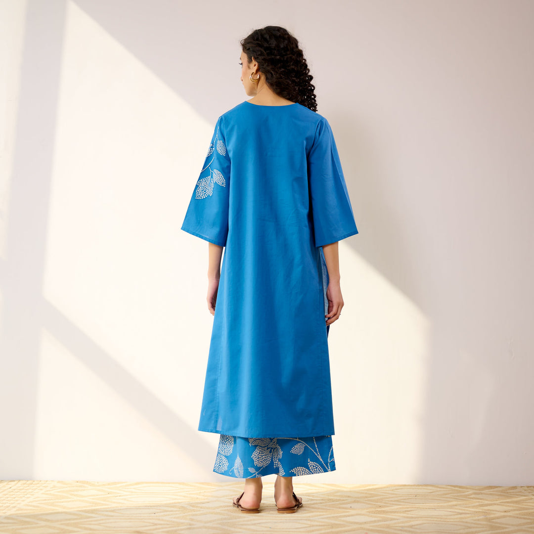 Blue-Cotton-Meadow-Patchwork-Electric-2-Piece-Kurta-Set