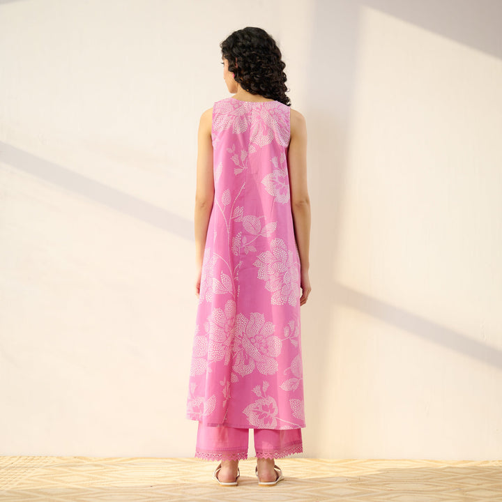 Pink-Cotton-Rosewood-2-Piece-Kurta-Set