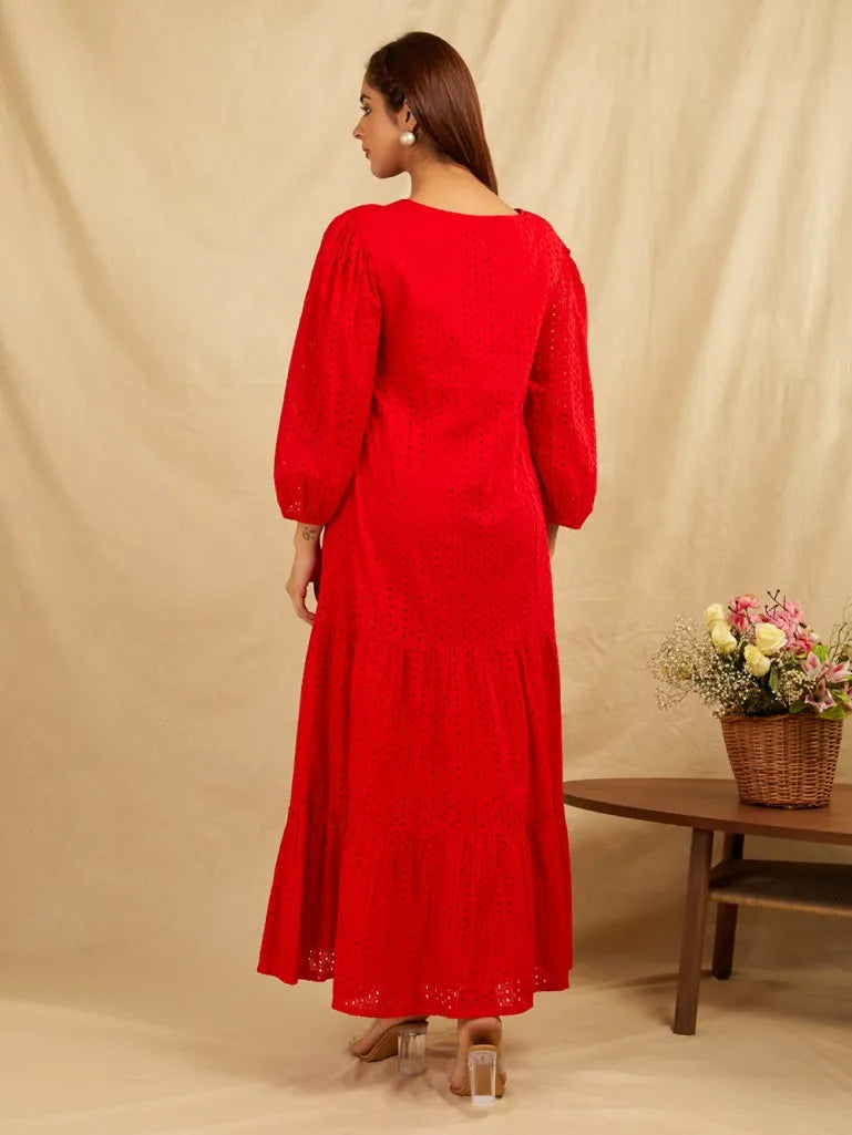 Red-Cotton-Schiffli-Broadries-Long-Dress