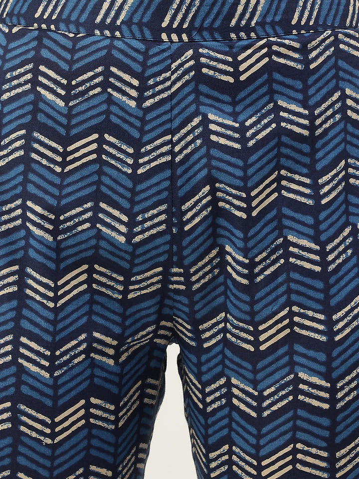 Blue-Pure-Cotton-Straight-3-Piece-Kurta-Set