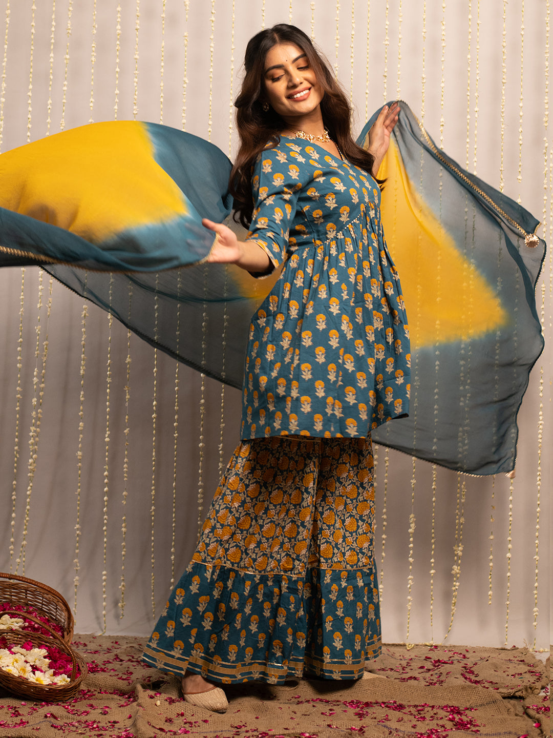 Mor-Peach-Pure-Cotton-Flared-3-Piece-Sharara-Set
