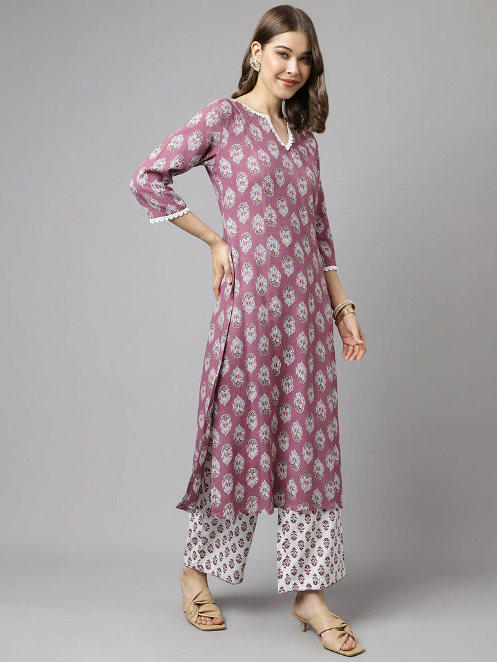 Light-Purple-Cotton-A-Line-2-Piece-Kurta-Set