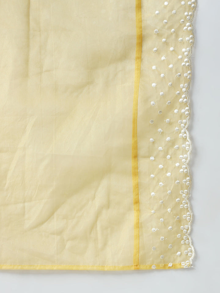Yellow-Silk-Blend-Straight-3-Piece-Kurta-Set