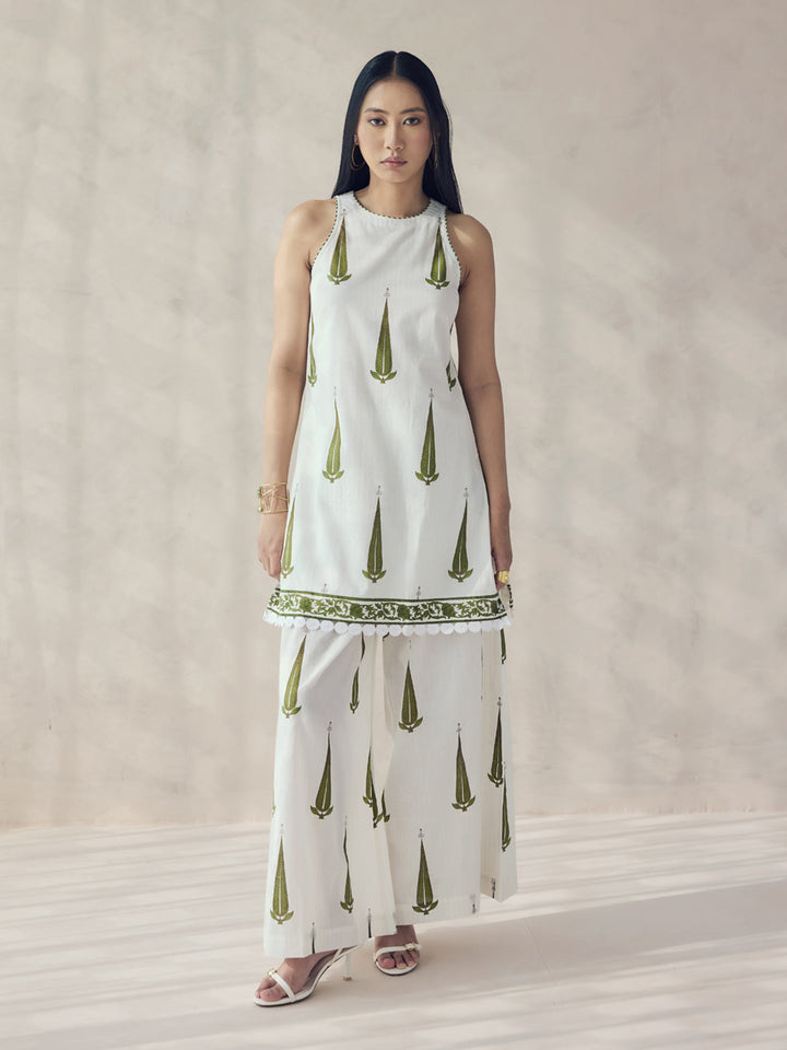 Off-White-Cotton-Printed-Sleeveless-2-Piece-Kurta-Set