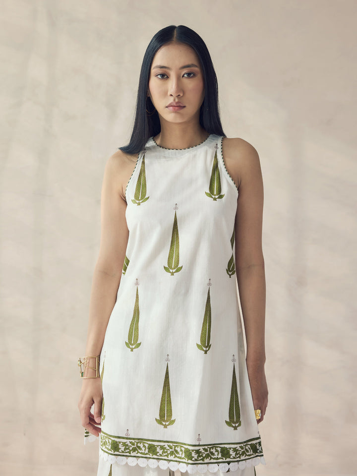Off-White-Cotton-Printed-Sleeveless-2-Piece-Kurta-Set