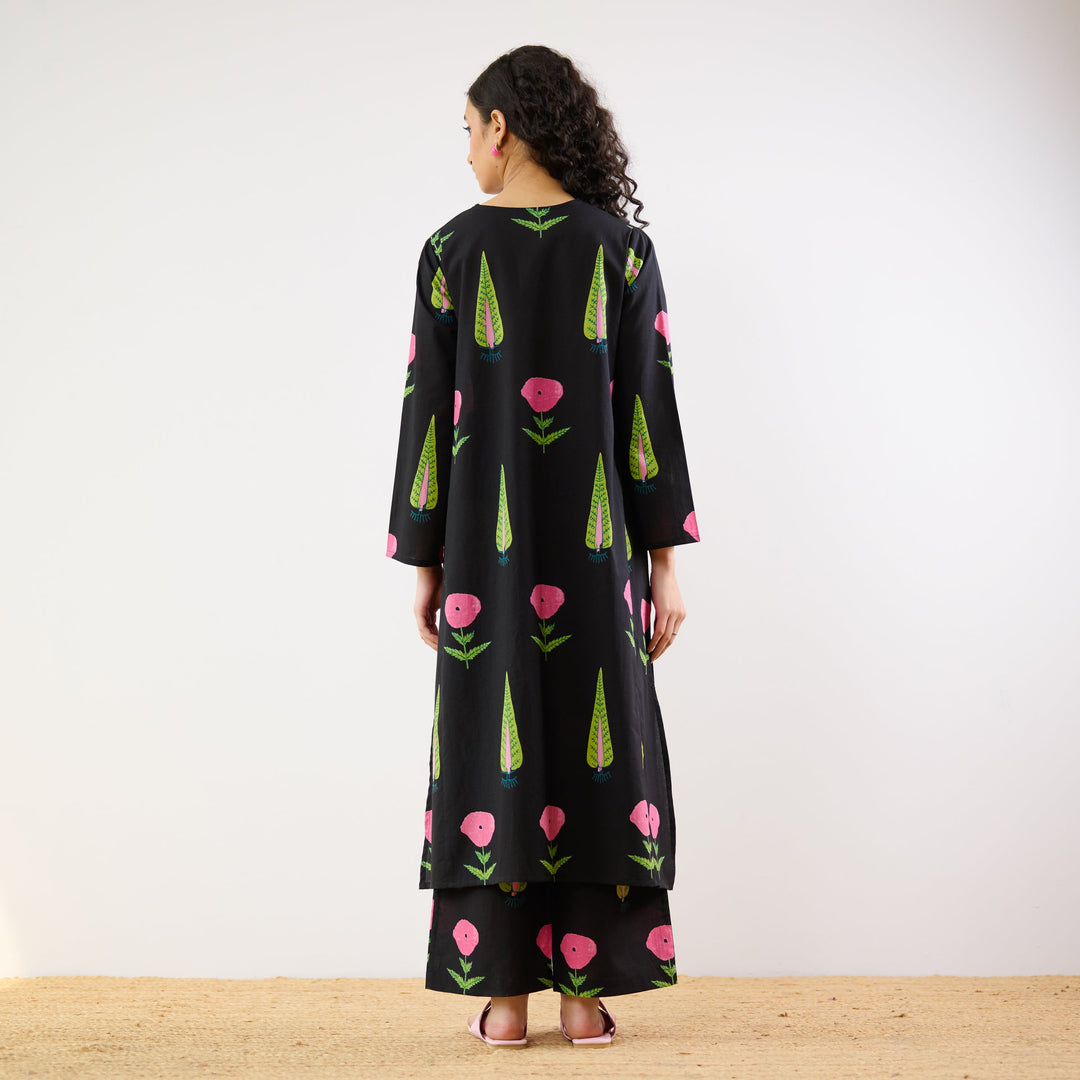 Black-Begumbagh-Printed--Co-Ord-Set