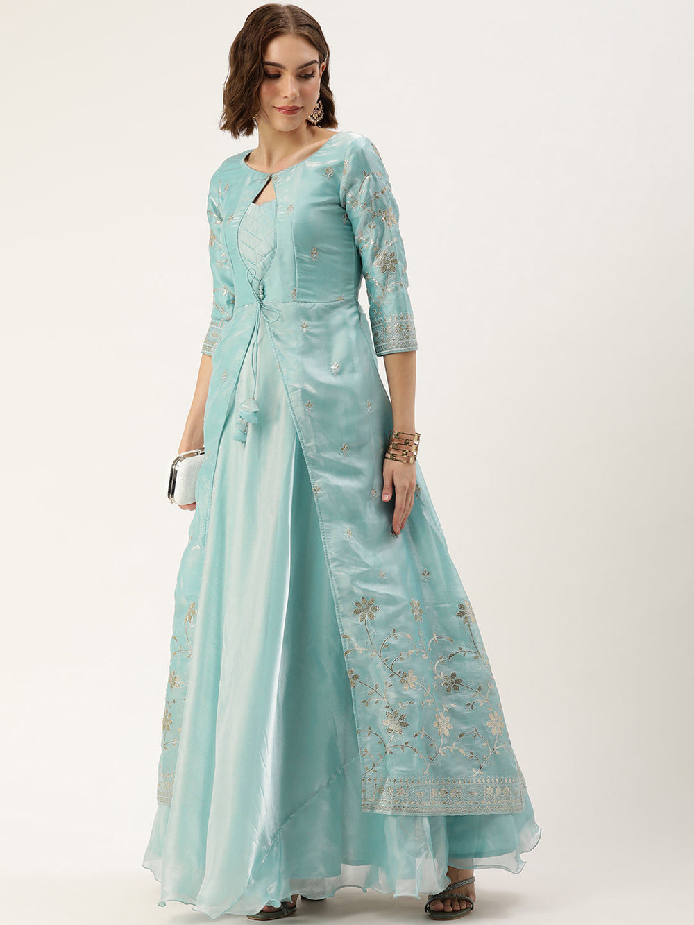 Sky-Blue-Art-Silk-Embroidered-Layered-Gown