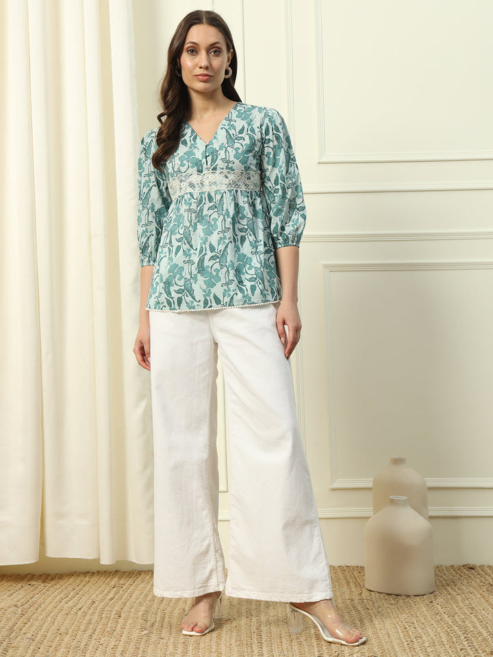 Sky-Cotton-Blue-Printed-Lace-Detail-Top