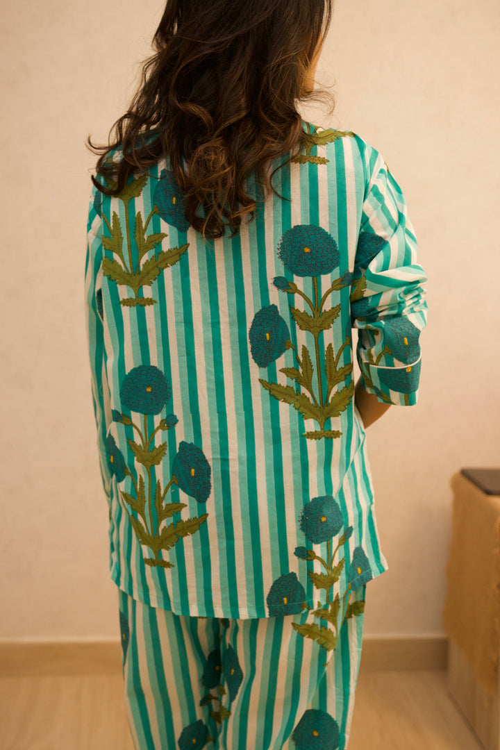 Turquoise-Cotton-Floral--Neel-Bagh-Co-Ord-Set