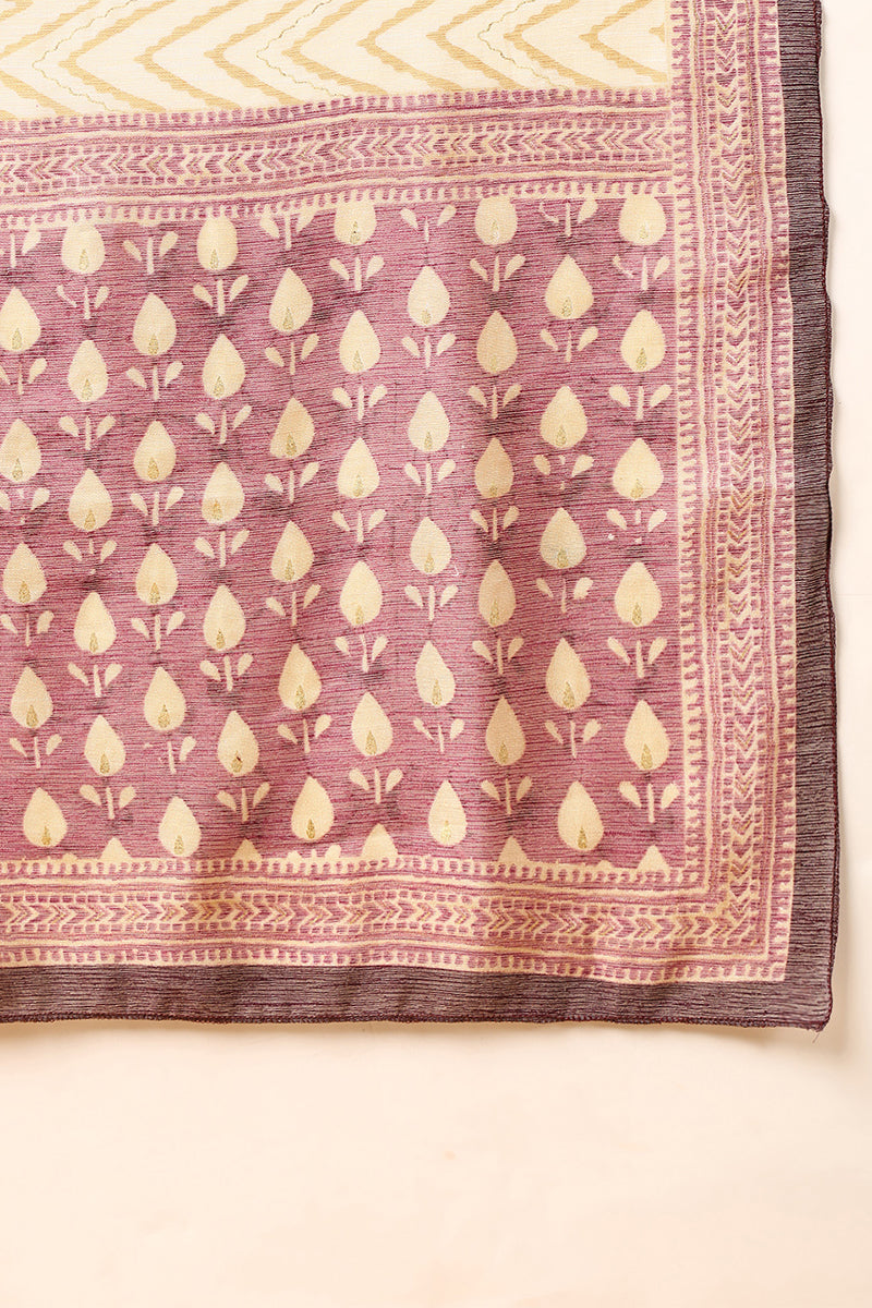 ZERESOUQ-Mauve-Silk-Blend-Ethnic-Motifs-Printed-3-Piece-Kurta-Set