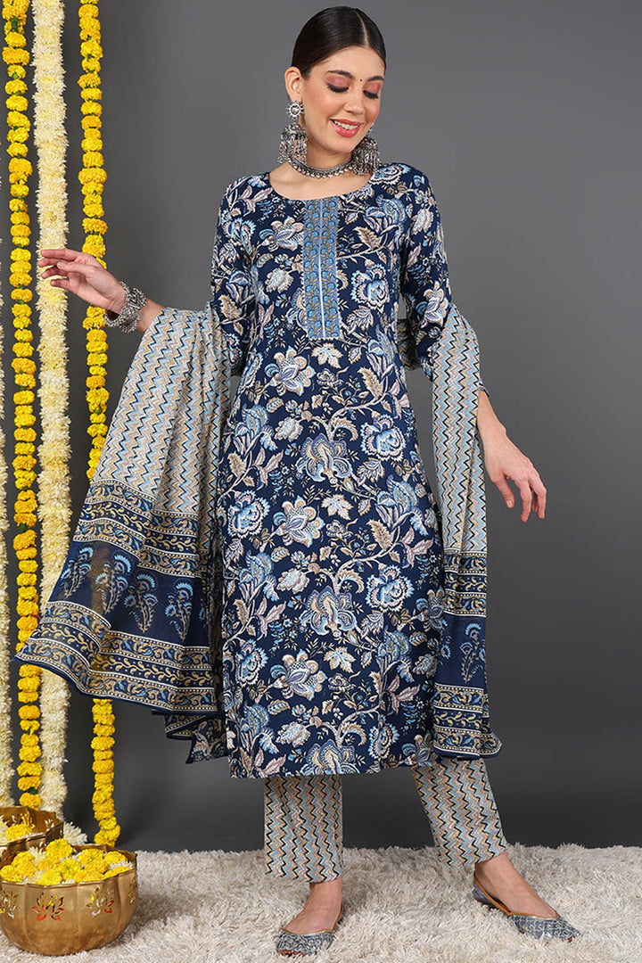 White-Silk-Blend-Embroidered-Straight-3-Piece-Kurta-Set