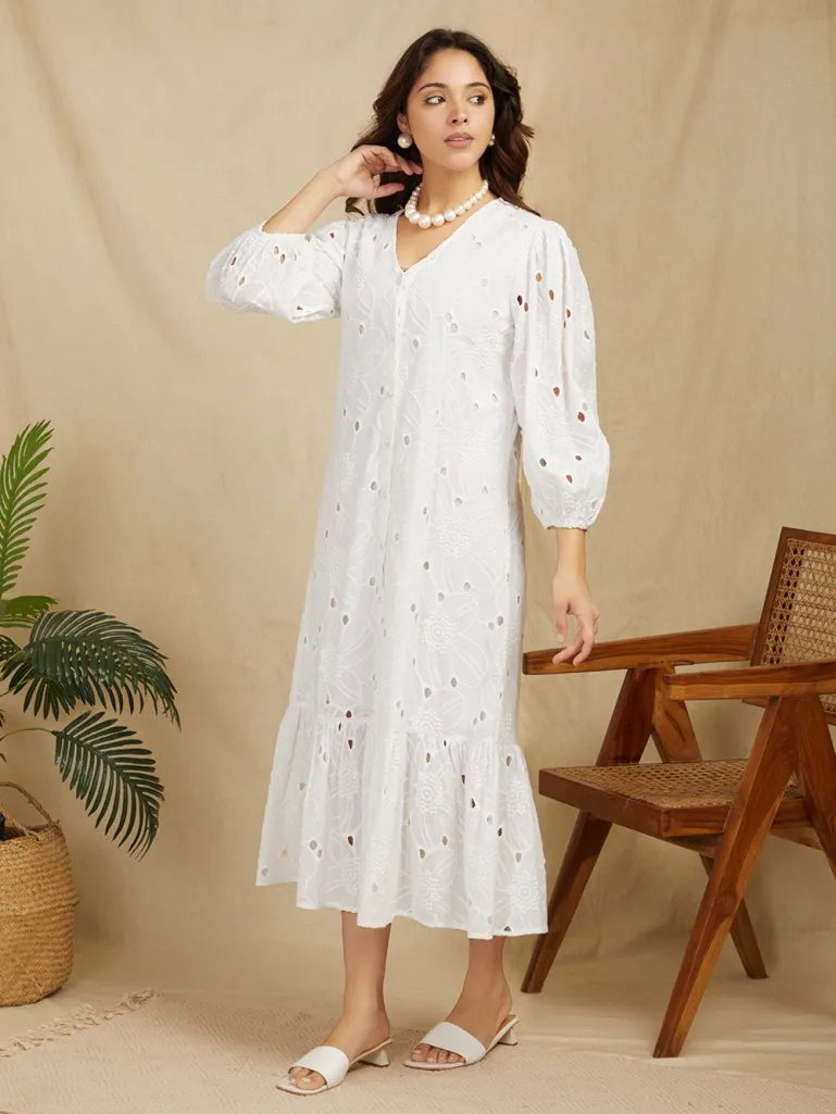 White-100%-Cotton-Broadried-Long-Dress