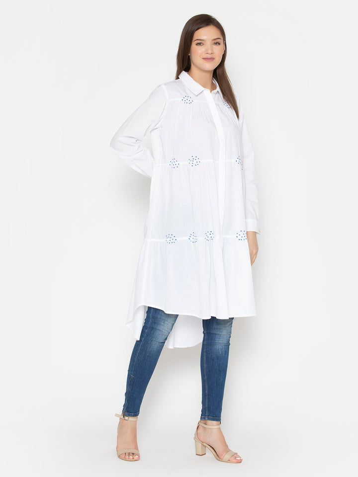 White-Cotton-Eternal-Noble-Dotted-Dress