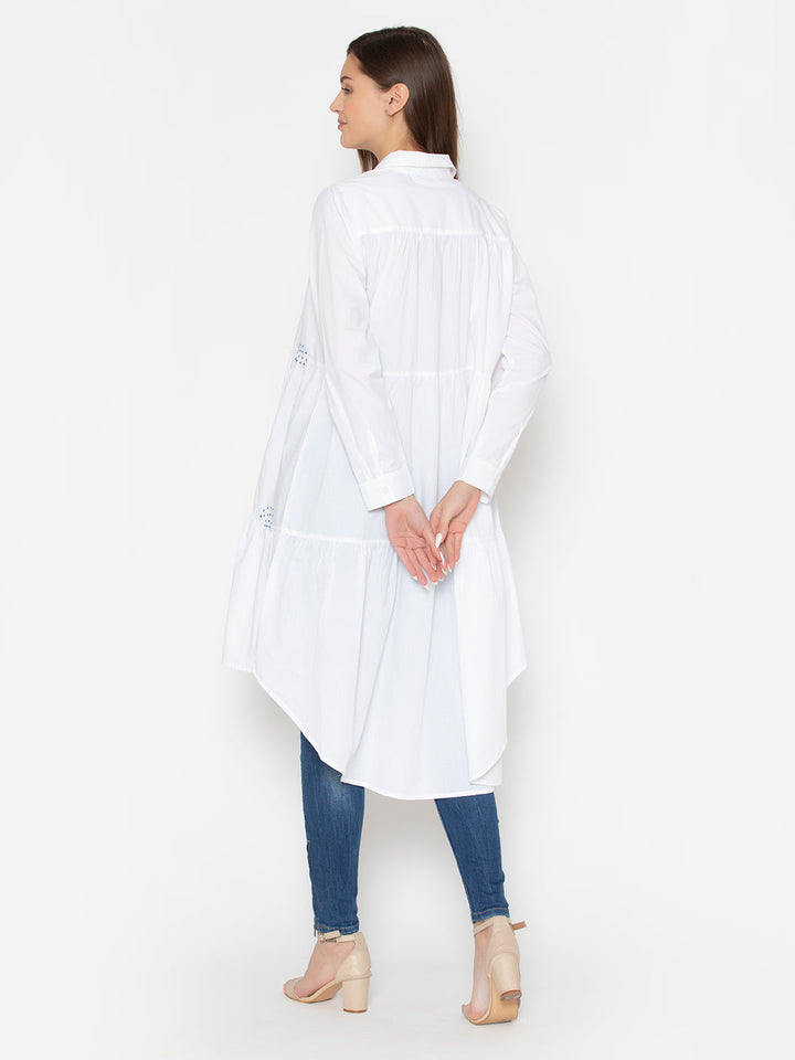 White-Cotton-Eternal-Noble-Dotted-Dress