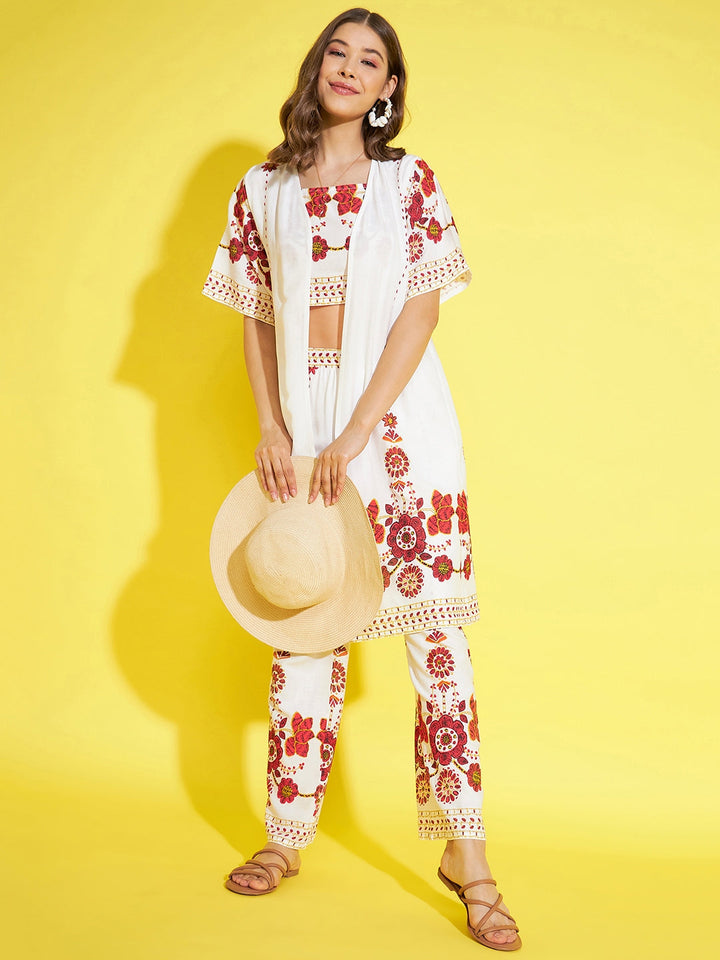 White-&-Red-Rayon-Shrug,-Inner-&-Trouser-3-Piece-Co-Ord-Set