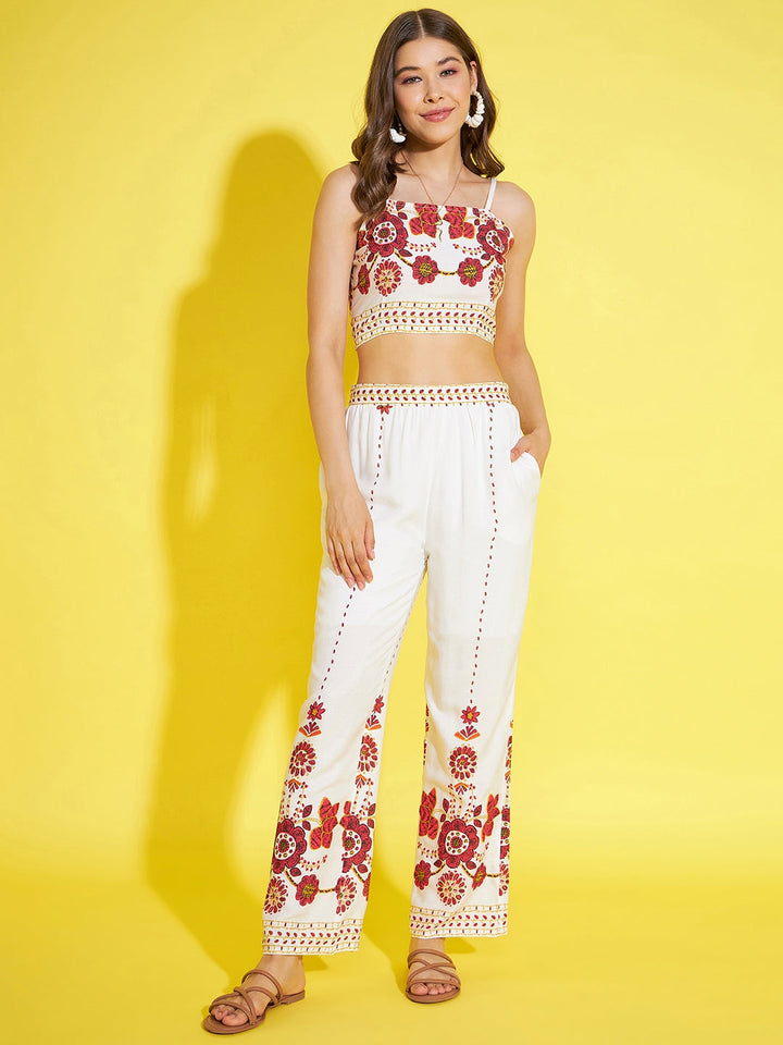 White-&-Red-Rayon-Shrug,-Inner-&-Trouser-3-Piece-Co-Ord-Set