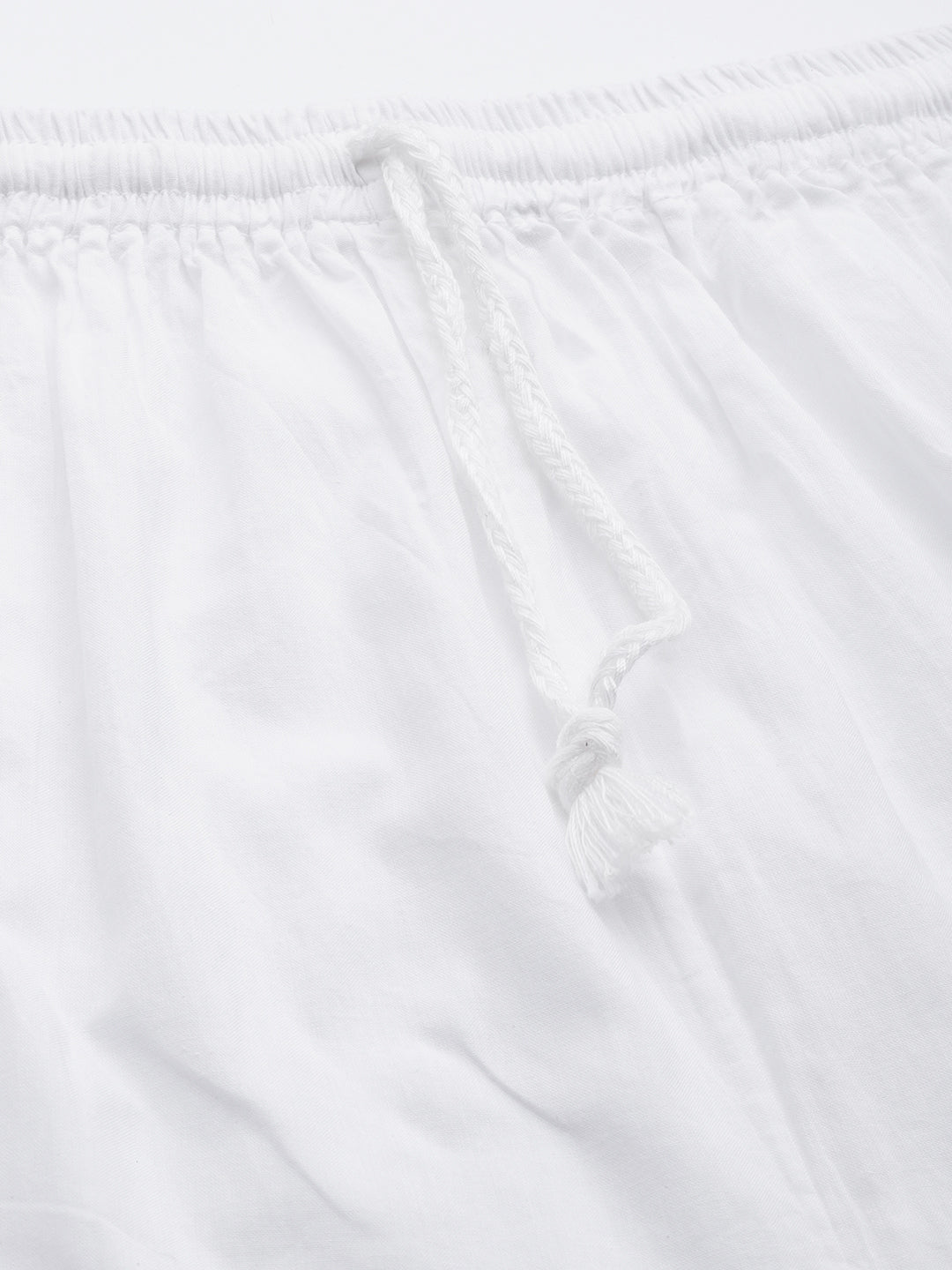 White Cotton 100% Original Chikankari Lace Palazzos