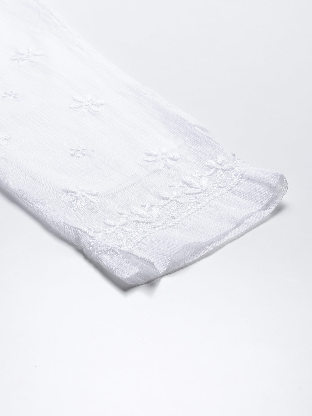 White Cotton Kota 100% Original Chikankari Pant