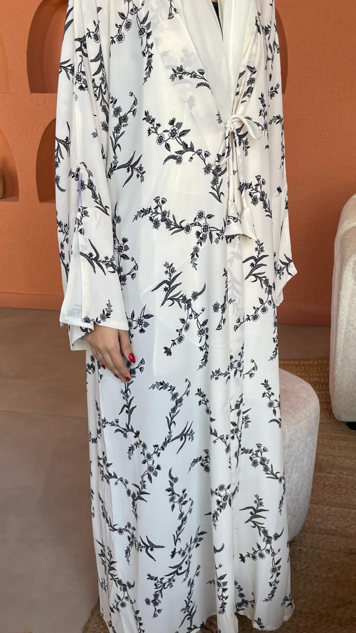 White-Georgette-Monochrome-Kimono-&-Sheila-Set