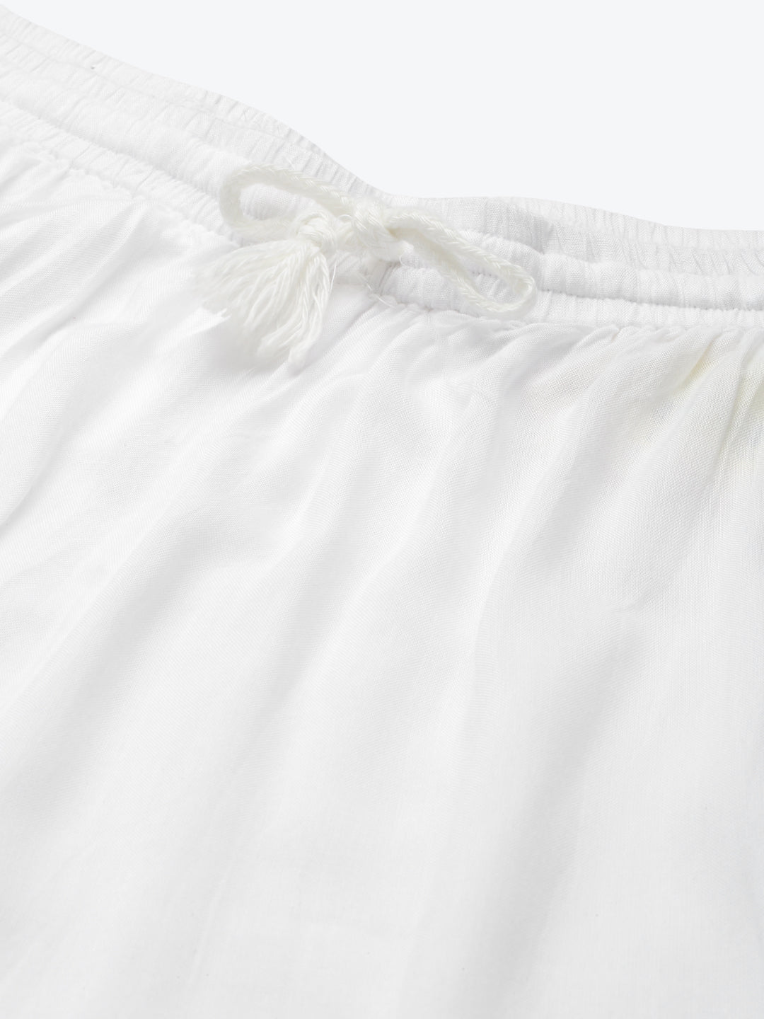 White Rayon 100% OG Chikankari Flared Palazzos