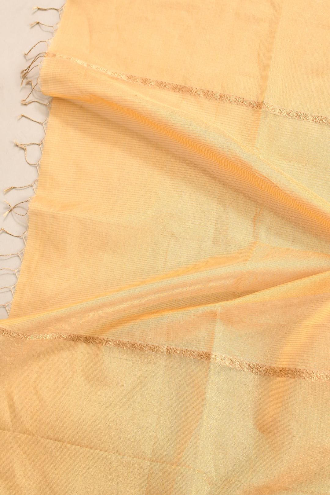 ZERESOUQ-Yellow-Maheshwari-Solid-Dupatta