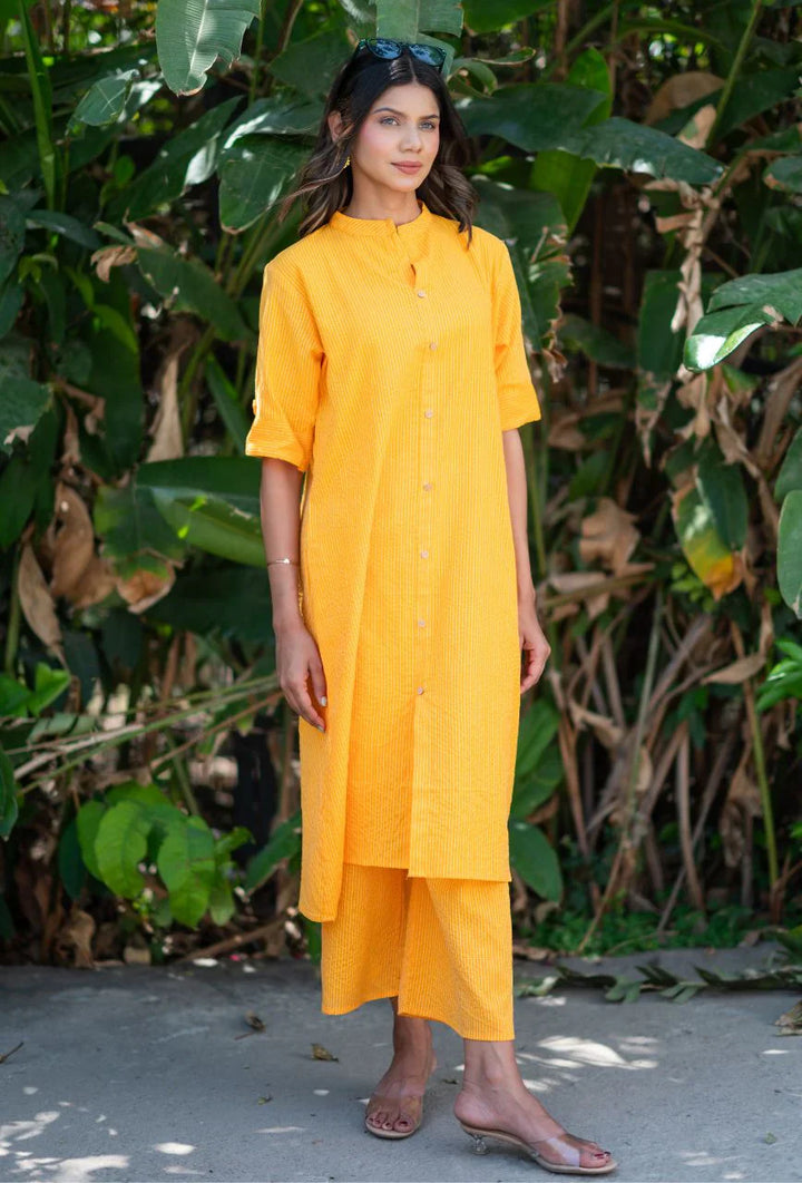 Yellow-Pure-Cotton-Poppy-Kantha-2-Piece-Kurta-Set