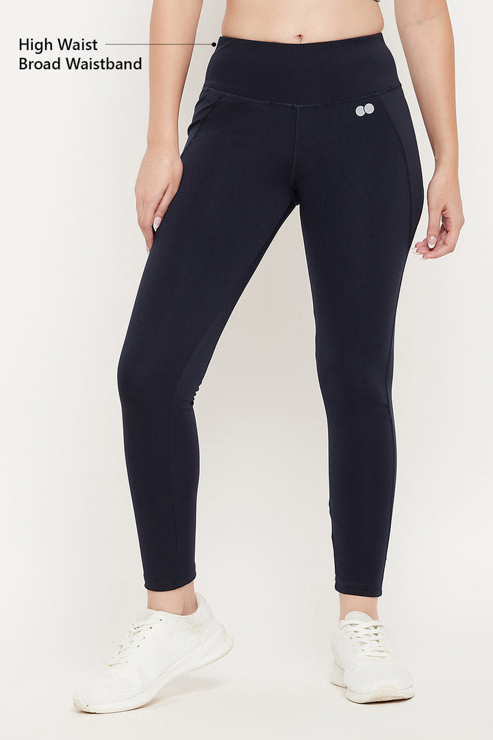 Navy-Blue-Polyester-Snug-Fit-Tights-With-Reflective-Logo