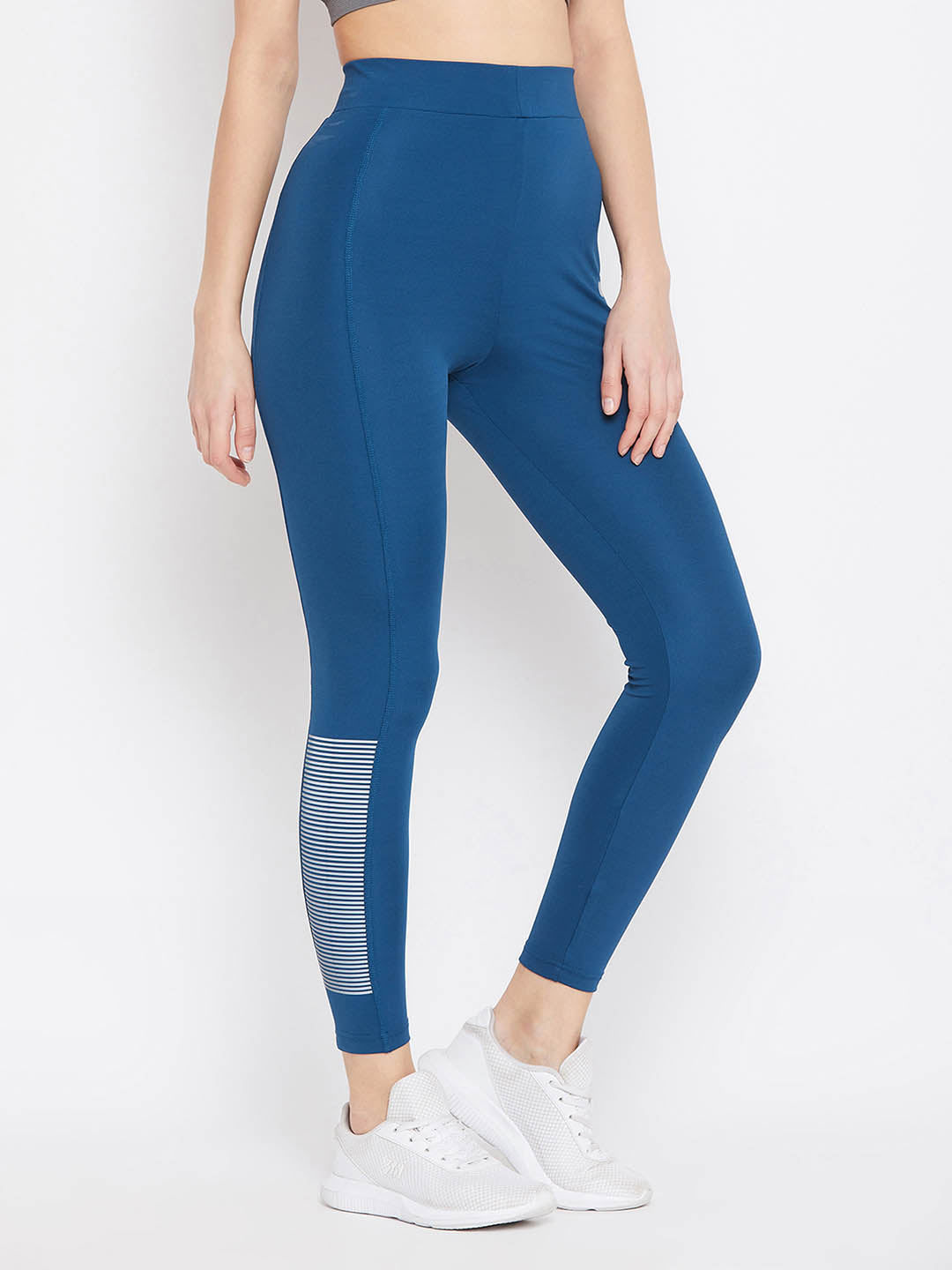 Activewear Ankle Length Tights In Blue